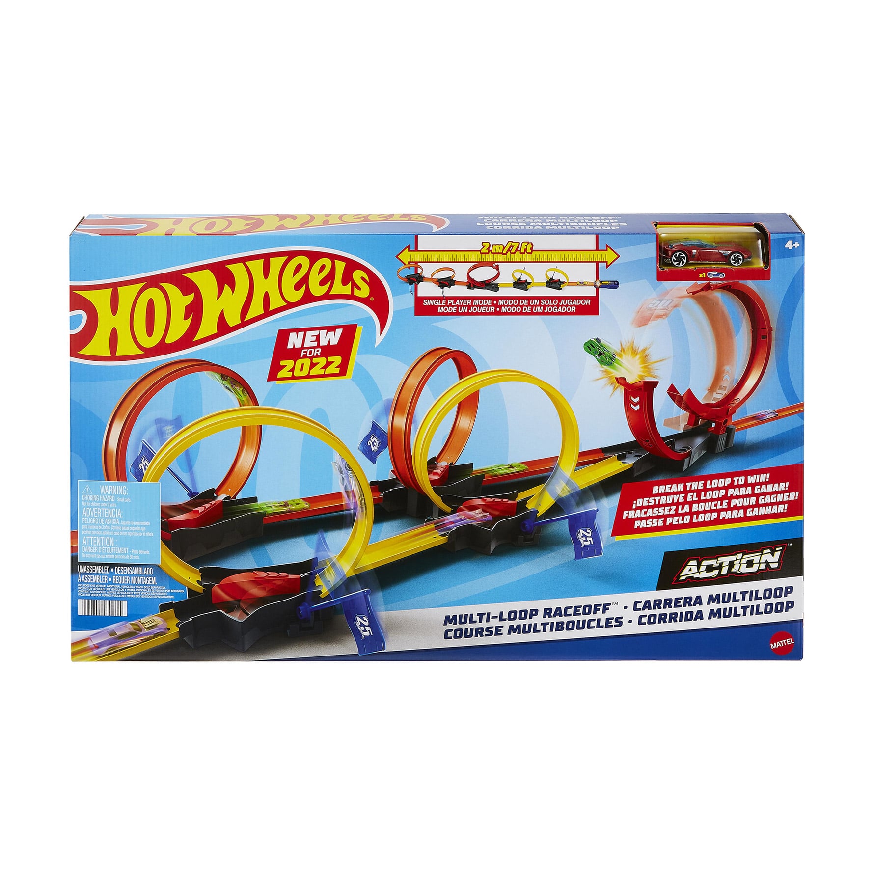 Автомобільний трек Hot Wheels Карколомні трюки в петлях, від 4 років, 7*57*34 см (HDR83)